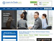 Tablet Screenshot of learn-to-trade.com